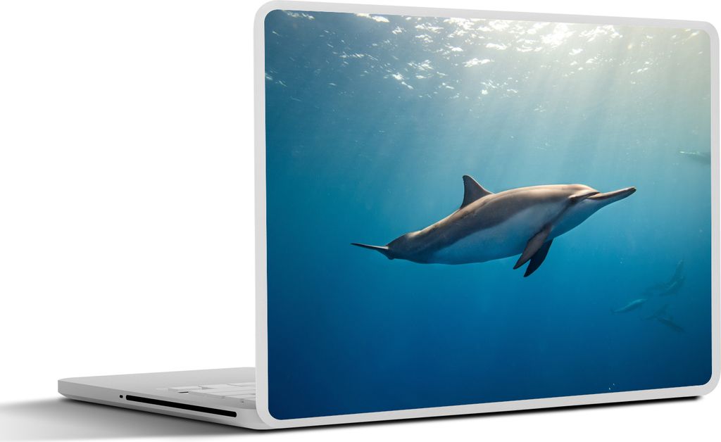 MuchoWow Laptop Aufkleber Sticker Cover Delfin - Meer - Sonne 36.5x27.5 cm - Laptop-Sticker