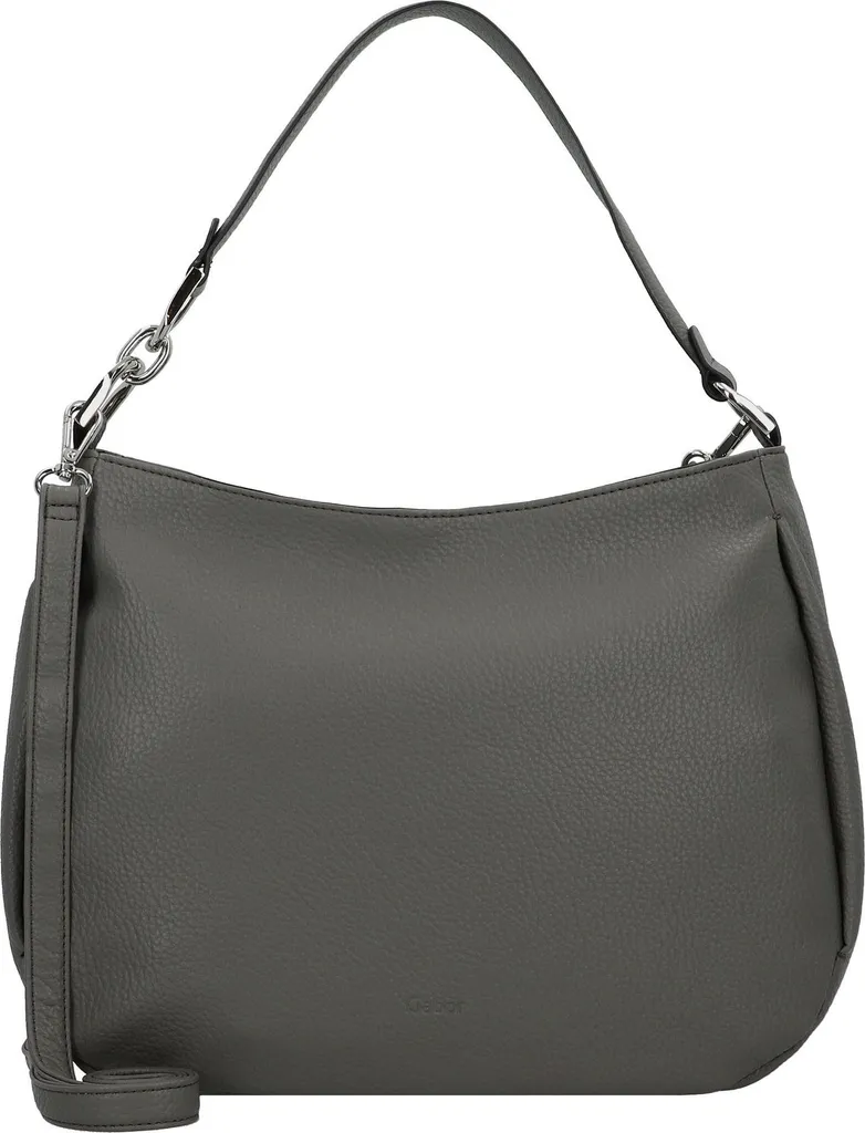Sac seau Gabor Lonia M, sac à main gris en simili cuir souple femme