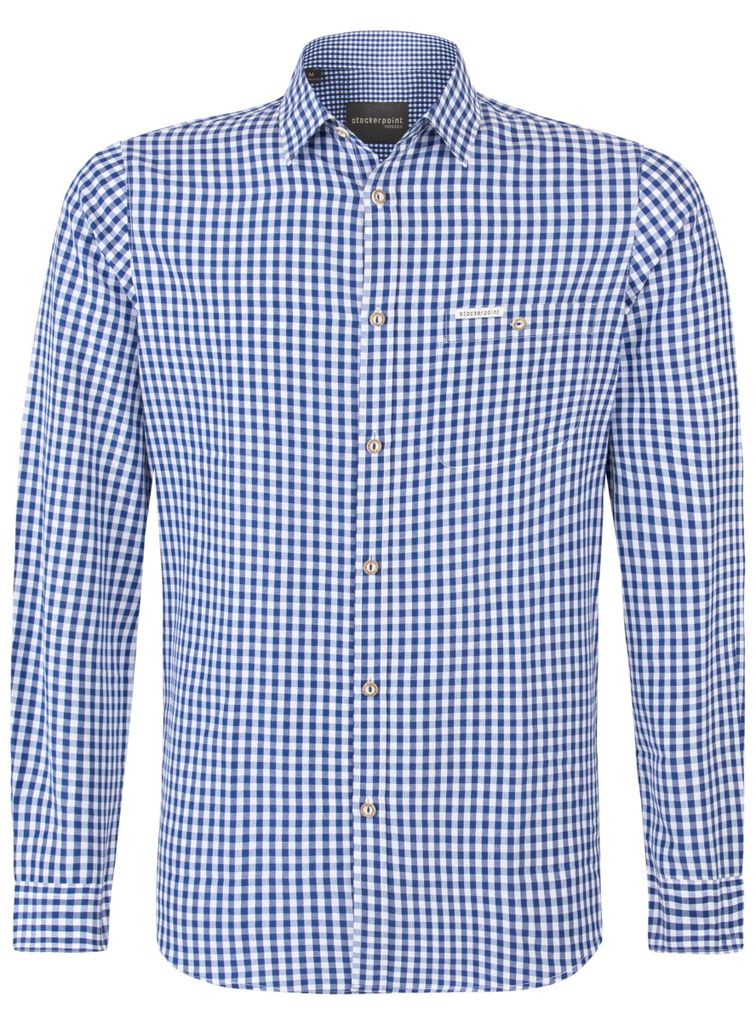 Stockerpoint Campos3 Herren Trachtenhemd, Blau, 5XL Produktbild 