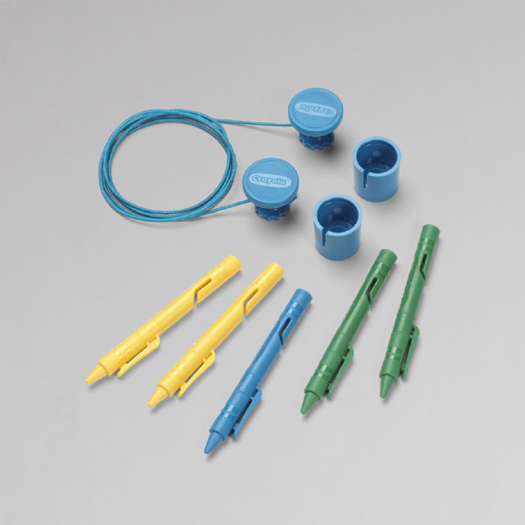 Crayola 74120803 Crayola Crayon Clip Wall Display Set 5 Clips Aufhänger Bilder Zeichnungen Kinderzimmer - Gelb / Blau / Grün