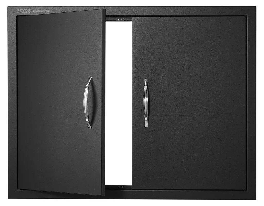 Double porte barbecue 788x610 mm anti-corrosion pour cuisine de jardin