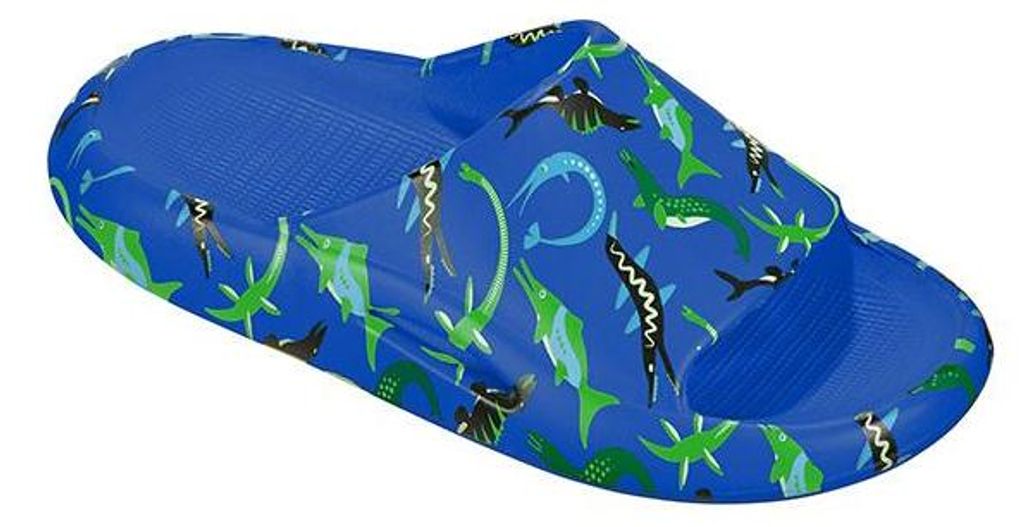 Beco Kinder Badeschlappen Ocean Dinos | Blau 24-25