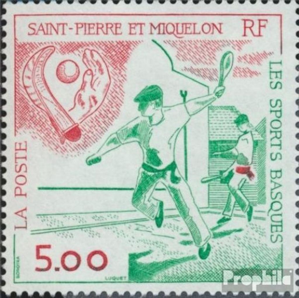 Briefmarken St. Pierre und Miquelon 1991 Mi 622 (kompl.Ausg.) postfrisch Baskischer Nationalsport Pelota