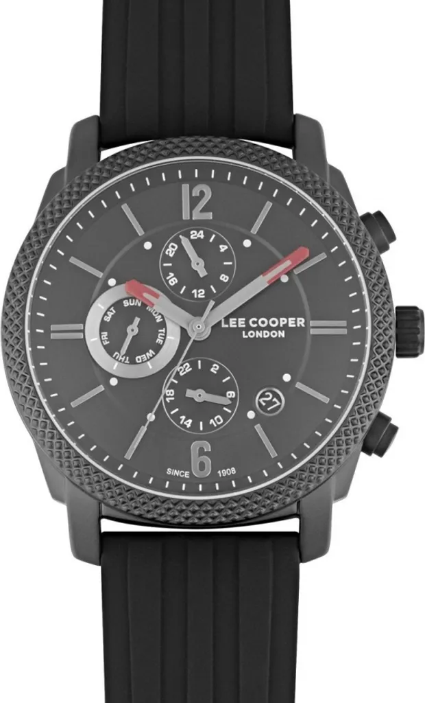 Montre Analogique Noire pour Homme Lee Cooper LC07428.651 Style Urbain Chic