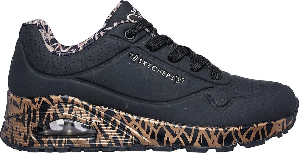 Skechers Uno Loving Love Schwarz BKRG Größe EU 38 Produktbild 