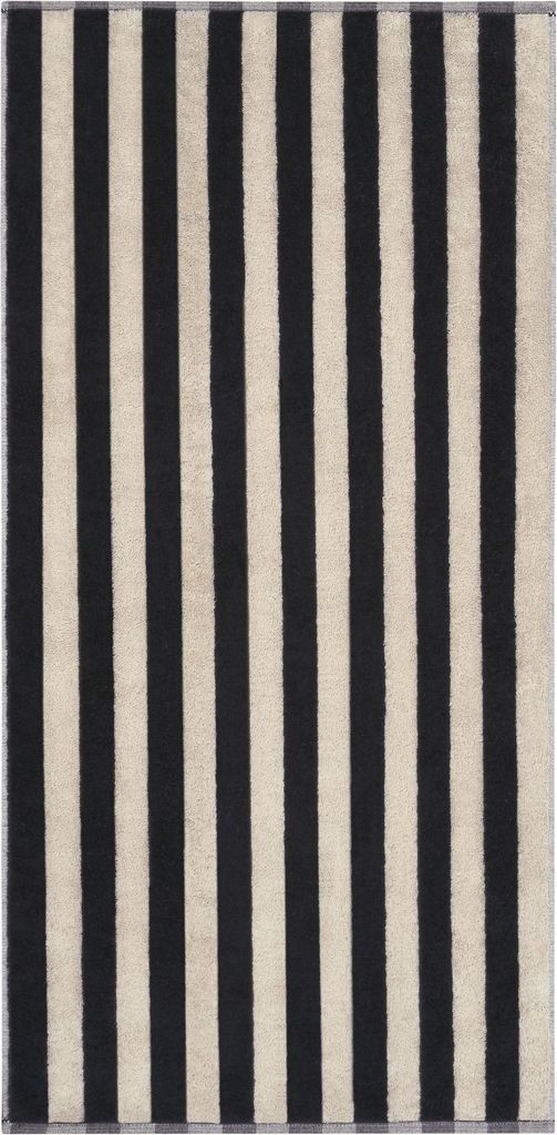 Cawö Duschtuch Bold Farbe schwarz/beige Größe 70x140