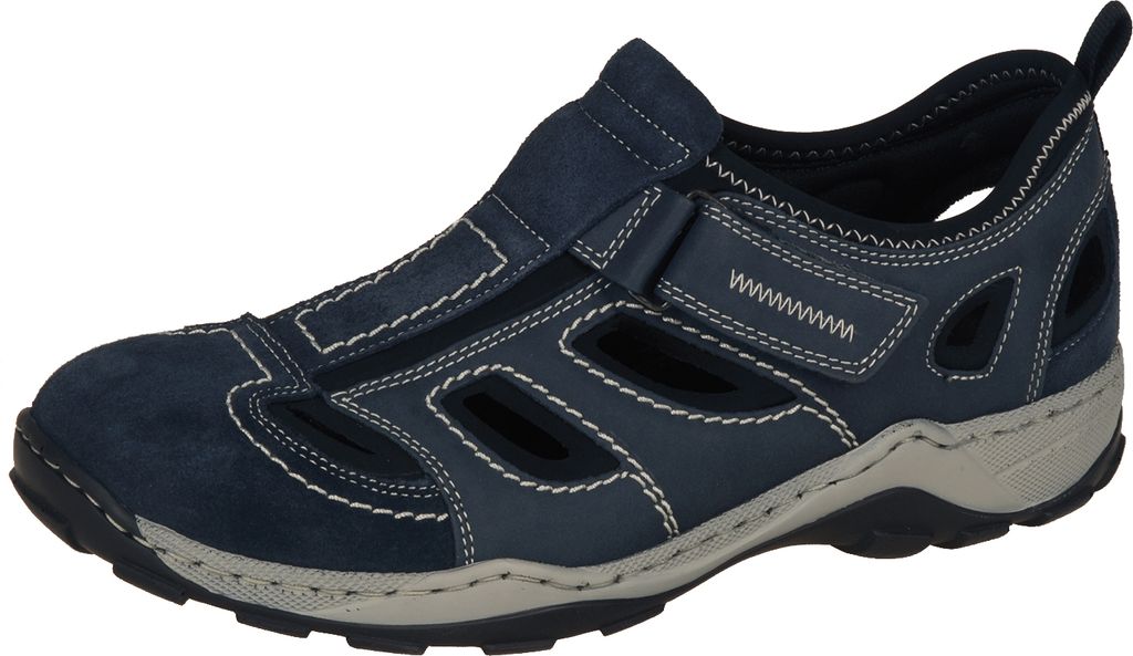 Rieker Herren Klett Halbschuh durchbrochen dunkelblau 44 Produktbild 10