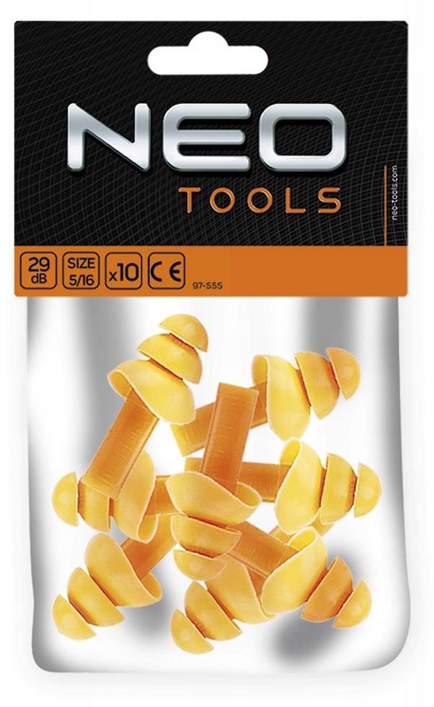NEO TOOLS bouchons d'oreilles 32db 5 paires dans un sac, Image du produit 