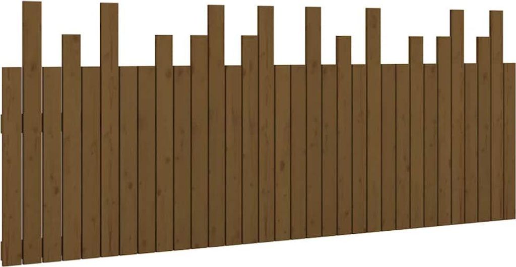 vidaXL Wand-Kopfteil Honigbraun 204x3x80 cm Massivholz Kiefer