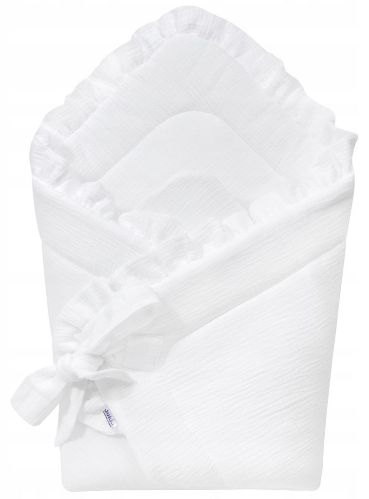 Jukki mušelínová zavinovačka 80x80 cm s mašlí – z bavlny – Obrázek produktu 