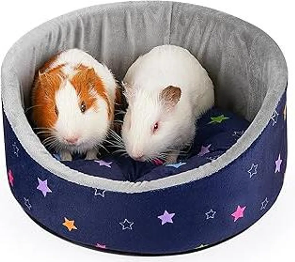 Letto lavabile per porcellini d'India Letto morbido per conigli e piccoli animali con morbido cuscino rimovibile, cuccia rotonda per conigli nani, furetti, cincillà, criceti