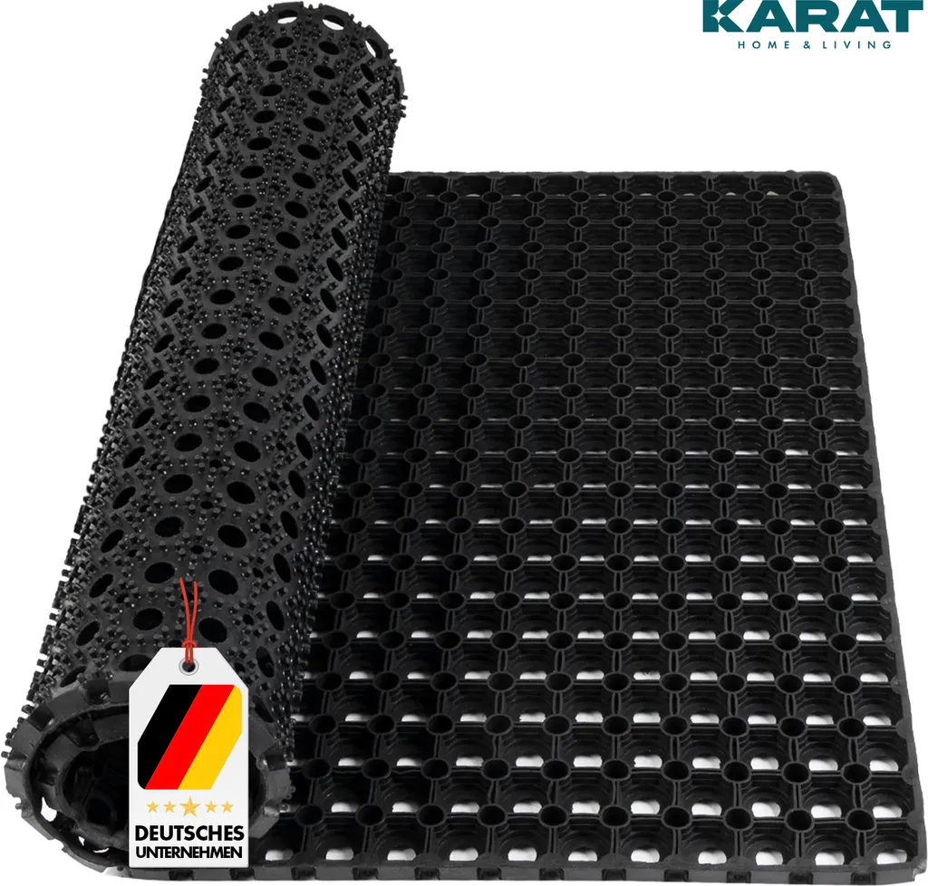 Tapis de Sécurité Caoutchouc 100x150cm Idéal pour Zones Humides et ERP