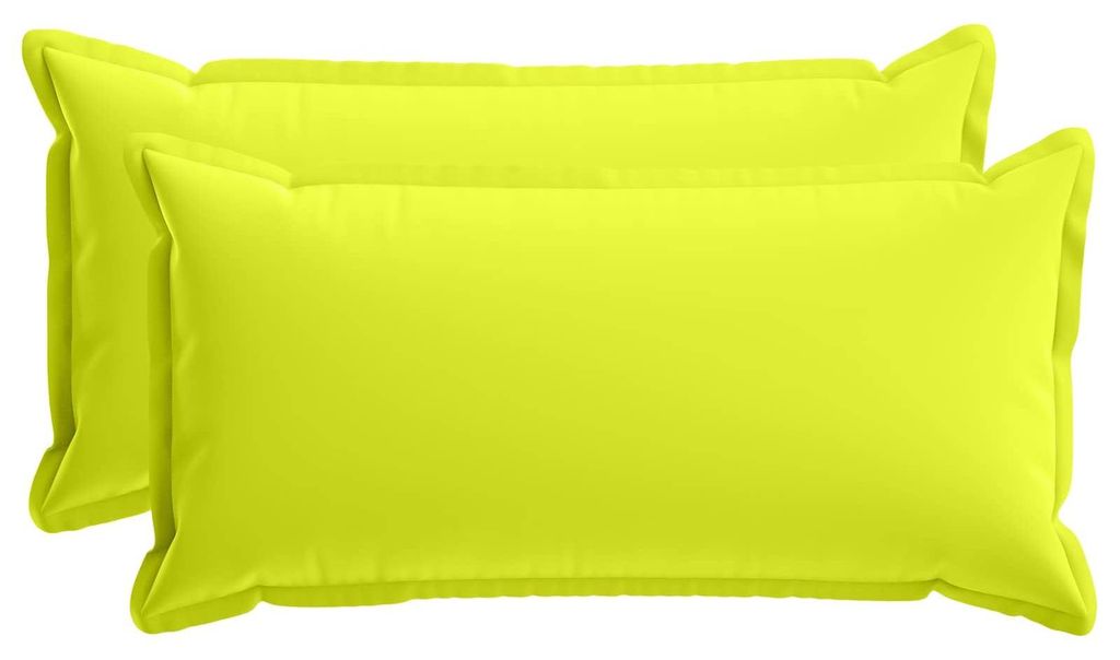 vidaXL Kussenhoezen, 2 stuks, HOUTEN, lichtgroen, 40 x 80 Productafbeelding 