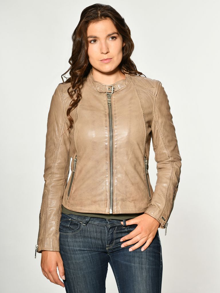 Maze Lederjacke Lindsay Damen beige XL