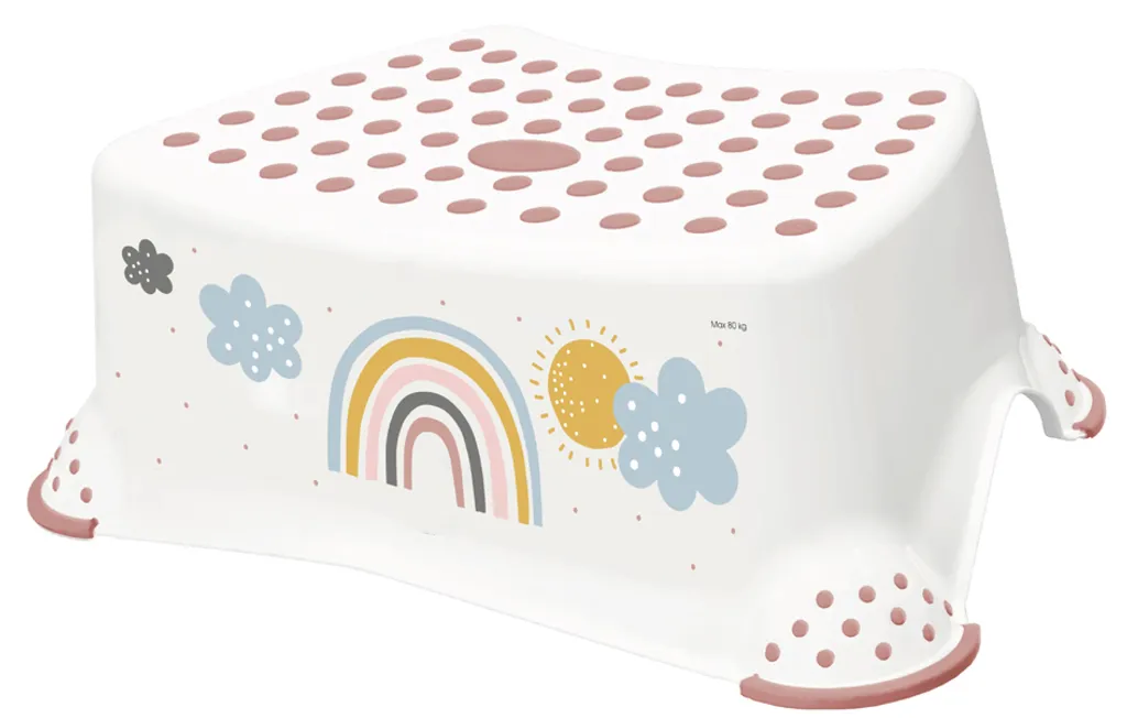 keeeper 1864210029700 keeeper sgabello per bambini "tomek Rainbow", bianco