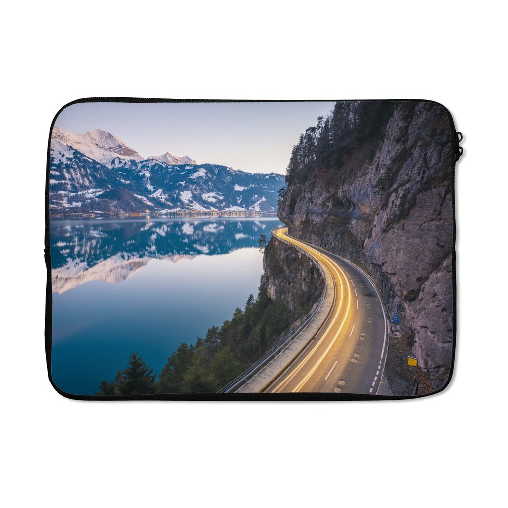 MuchoWow Laptop Hülle 14 ZollStraße am See Laptoptasche - Laptoptasche - Stoßsicher - Schutzhaube