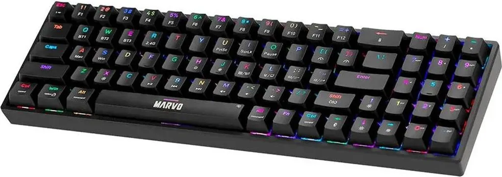 Clavier Marvo Shogo 78w sans fil - Fini les retards de frappe en Gaming Noir