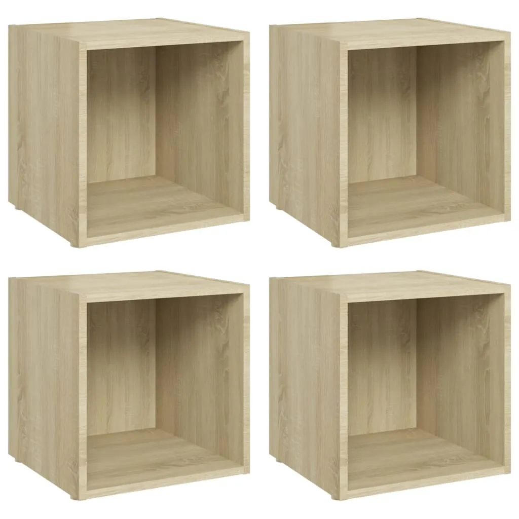 Mobile TV Moderno SYFAX™ 4 Unità Rovere Sonoma 37x35x37 cm - Design