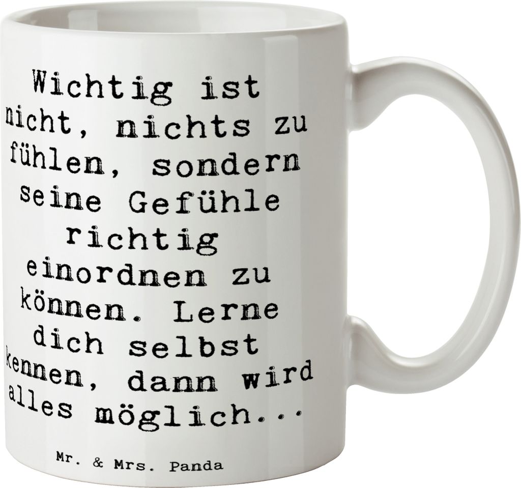Mr. & Mrs. Panda Tasse Spruch Emotionen ausdrücken Weisheit - Weiß - Geschenk, einordnen, Trinkbecher, Kaffeetasse, kreative Geschenke, Teetasse,...