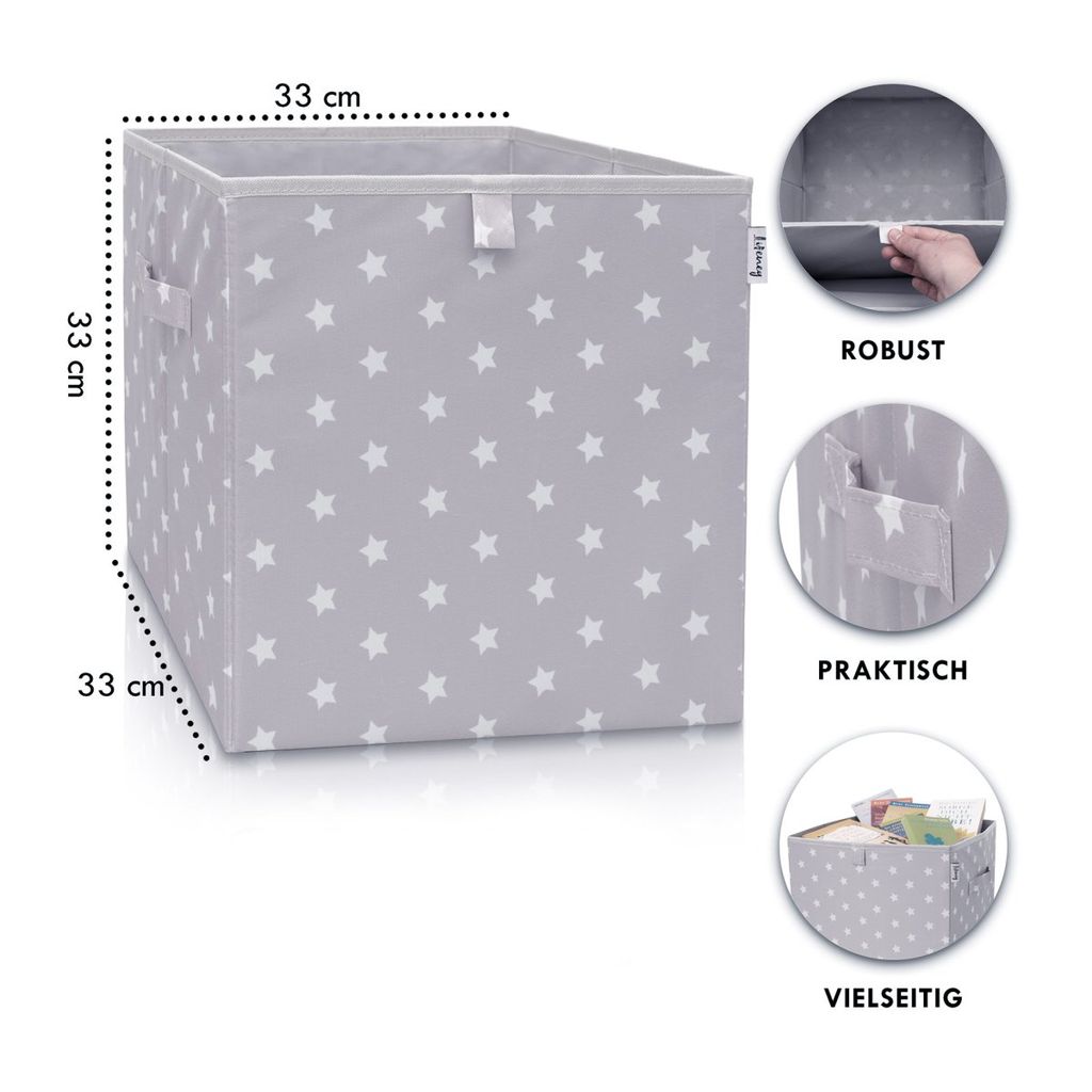 SUMBA Spielzeug Aufbewahrung 33x33x33cm - Organizer Mit Spielmatte Orange