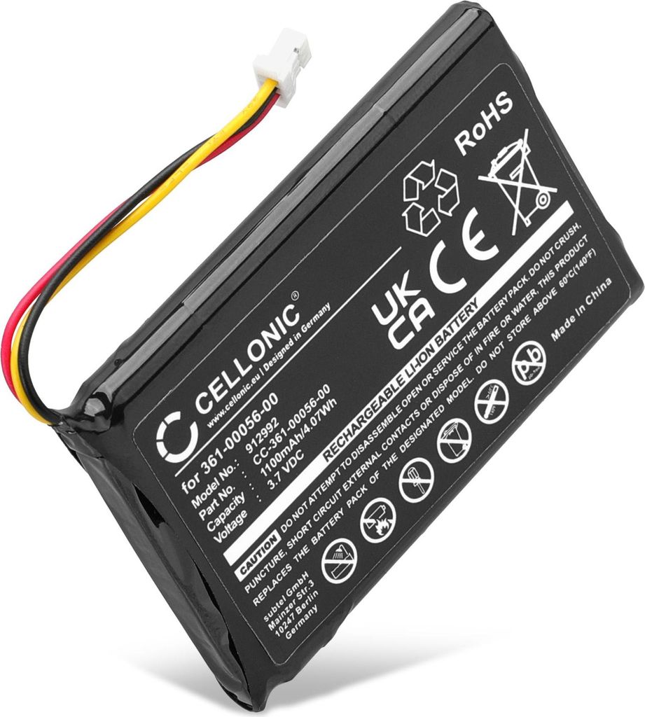 CELLONIC 1x Akku für Navigation Kompatibel mit Garmin Drive 50LMT, Drive 50, Drive 51 LMT-S, 361-00045-00 - (1100mAh, 3.7V)