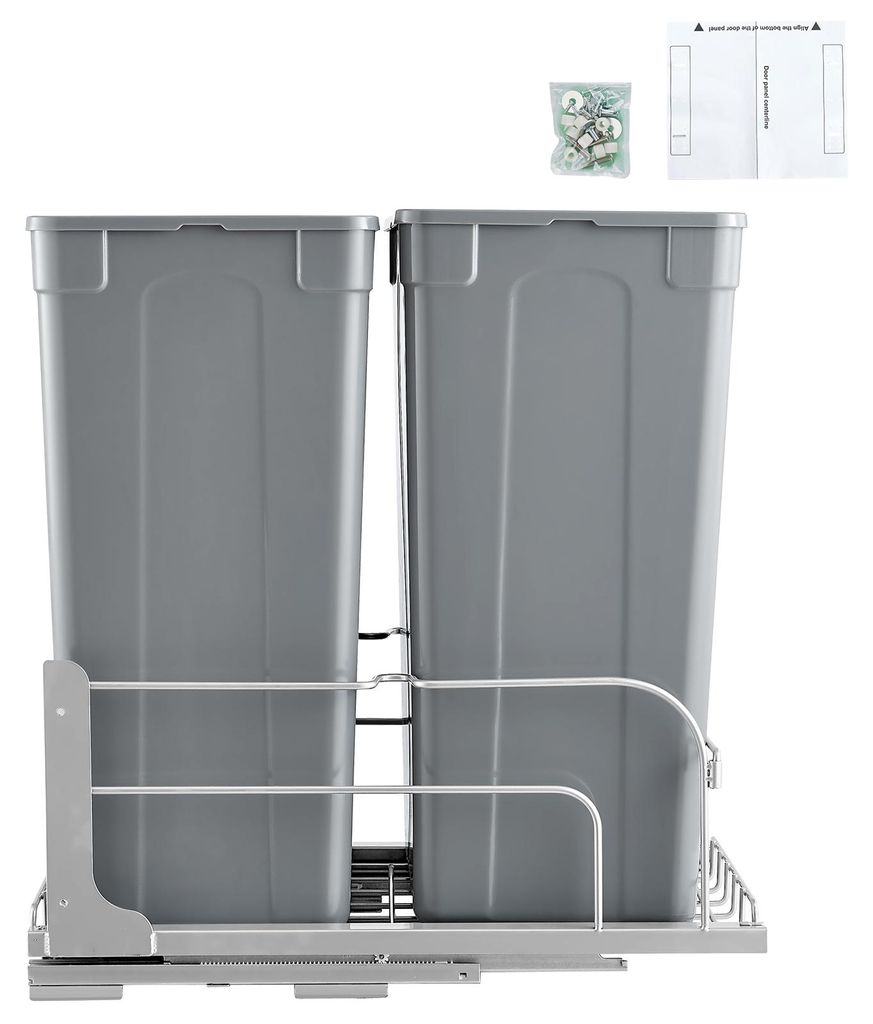 SucceBuy Poubelle coulissante (50 Qt x2), double poubelle Image du produit 