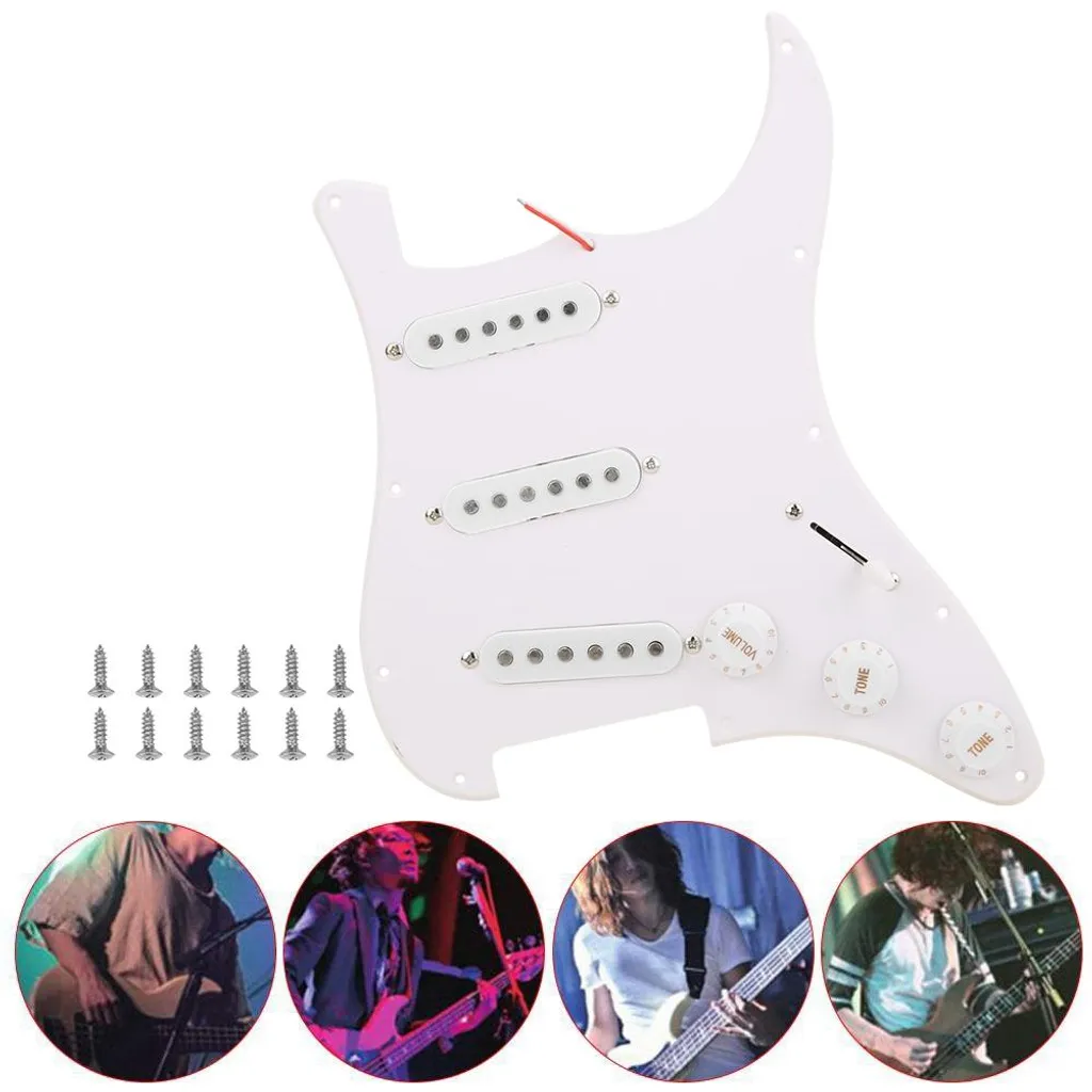 Réparez votre Guitare avec la Plaque de Protection Blanche Pré-câblée