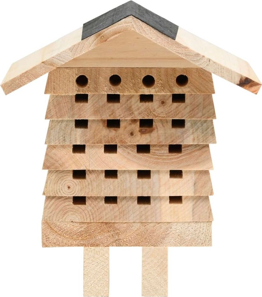vidaXL Bienenhotel Tanne Massivholz 22x20x20 cm Produktbild 
