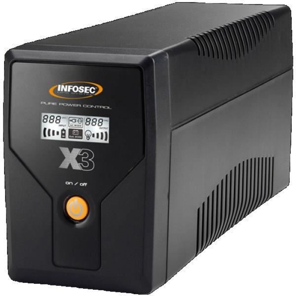 INFOSEC USV SYSTEM Wechselrichter X3 EX 500 - LCD - USB