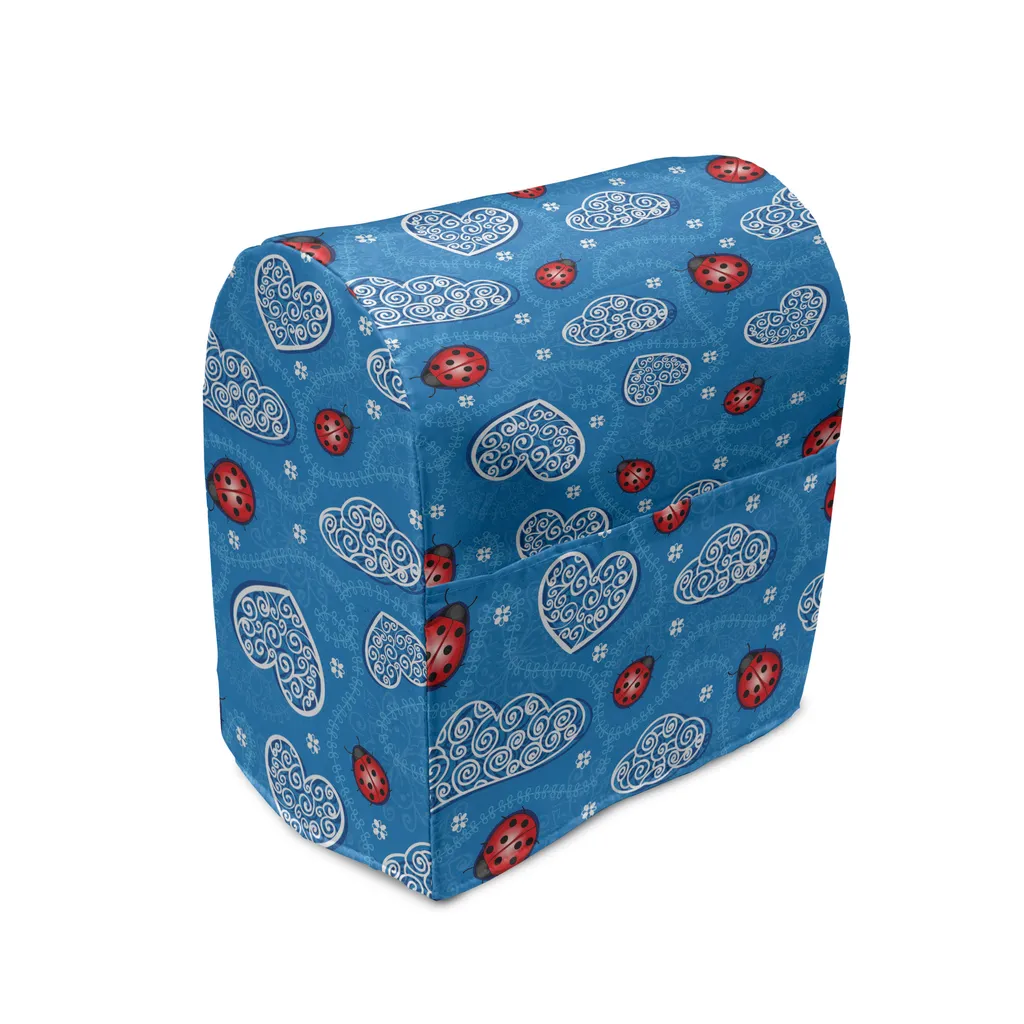 Housse de mixeur ABAKUHAUS Marienkäfer Coccinelle avec poches 36x39x24 cm