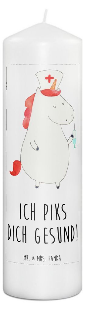 Mr. & Mrs. Panda Stumpenkerze Einhorn Krankenschwester 29 x Produktbild 