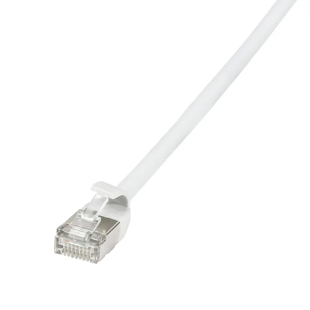 Câble Ethernet Cat 6A U/FTP 2m LogiLink Blanc pour Réseau RJ45 Rapide