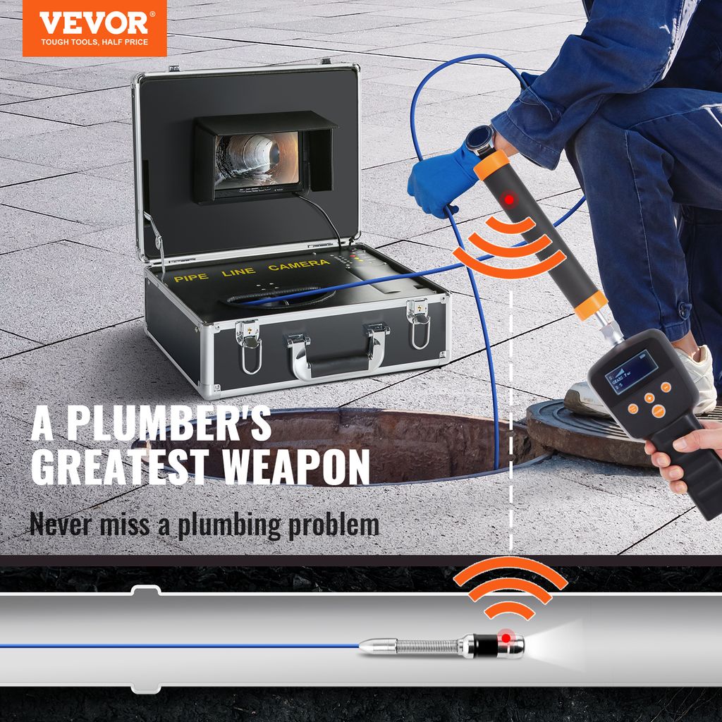 VEVOR 30m 7"Rohrkamera Kanalkamera Inspektionskamera Produktbild 2