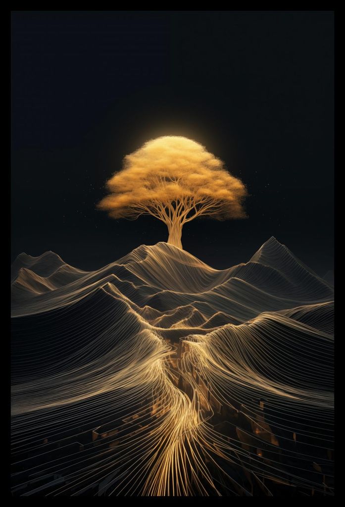 Plakat 30x45cm Baum der Energie