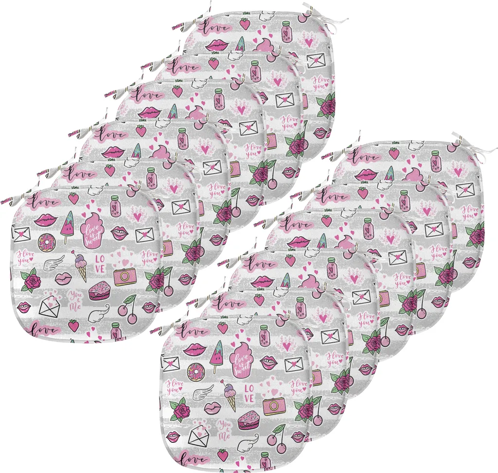 Coussin de chaise anti-tache avec attache pour salle à manger x12