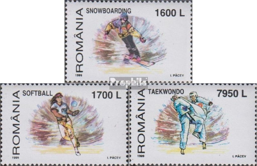 Briefmarken Rumänien 1999 Mi 5441-5443 (kompl.Ausg.) postfrisch Neue olympische Sportarten