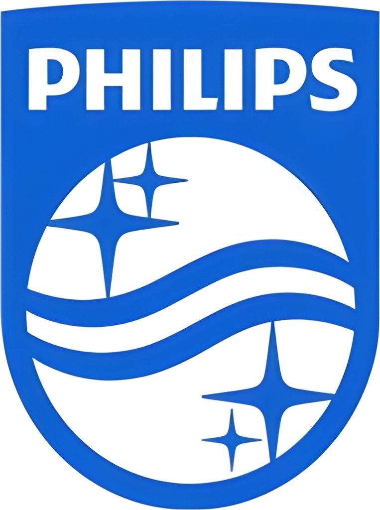 The Philips logo with stars and waves.