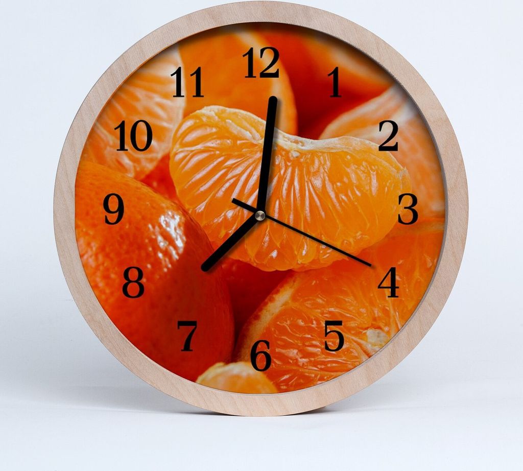 Holzuhr 30fi cm wanduhr - Mandarinen Obst