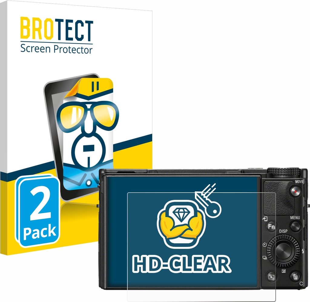 2x Für Sony Cyber-Shot DSC-RX100 VII / VIIA Schutzfolie BROTECT Displayschutz Display Schutz Folie Klar Transparent