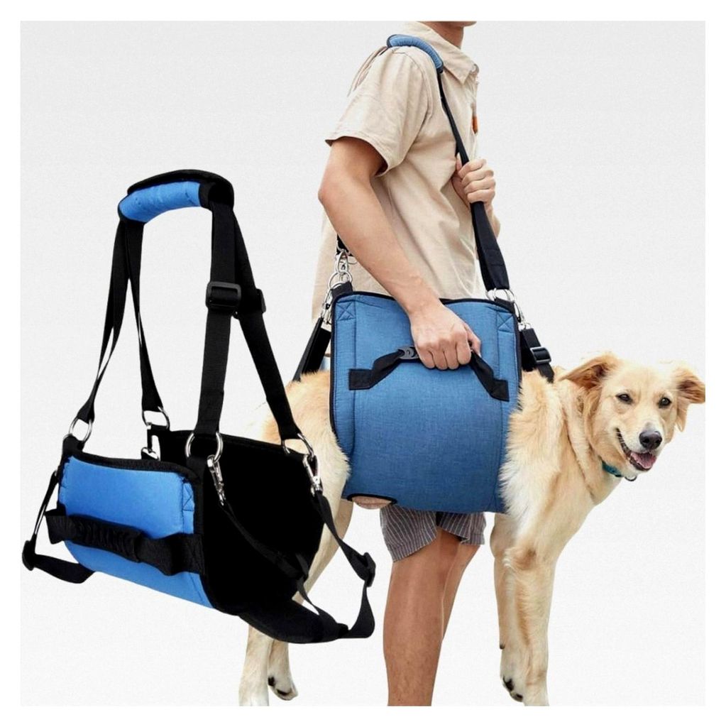 Hundetragegurt, Blau, Notfallrucksack zur Unterstützung bei der Rehabilitation, Hundeliftgeschirr für ältere Hunde mit Gelenkverletzungen, XL