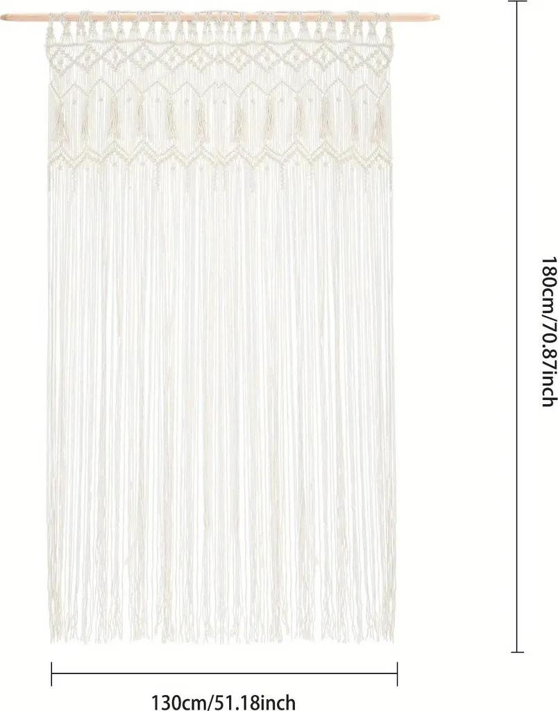 Rideau multifonction 130x180 cm en coton tissé robuste sans perçage