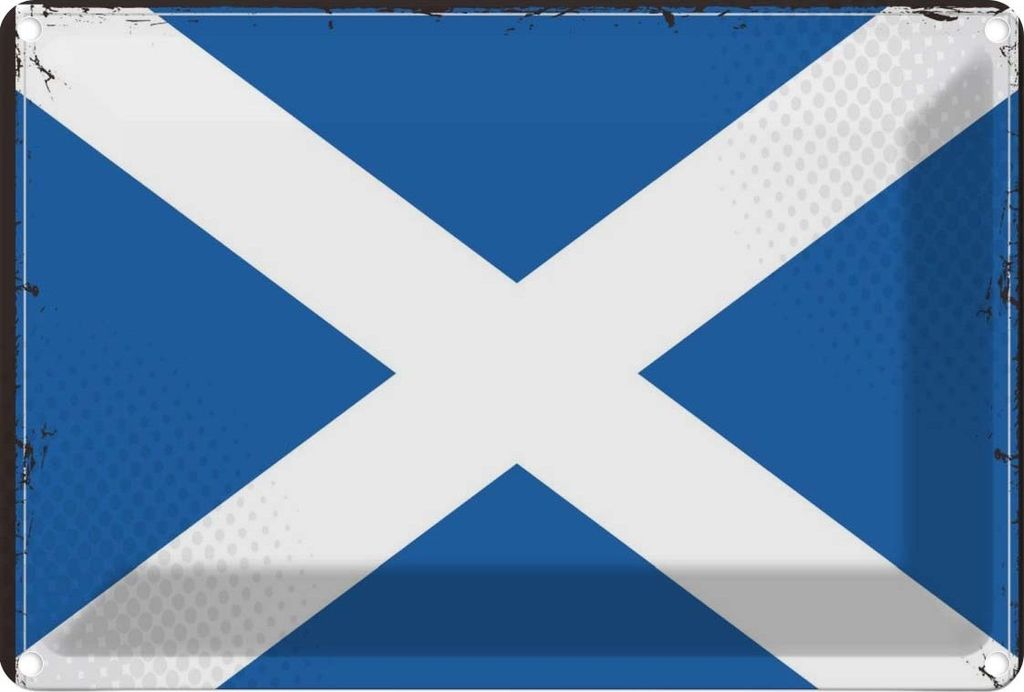 vianmo Blechschild 20x30 cm Schottlands Scotland Flagge Fahne Wappen