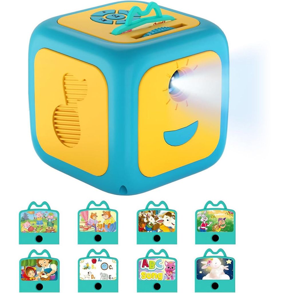 Kinder Projektor, mit Lerngeschichten, Musik, automatischer Abschaltfunktion und Nachtlicht, für Mädchen und Jungen ab 3 Jahren