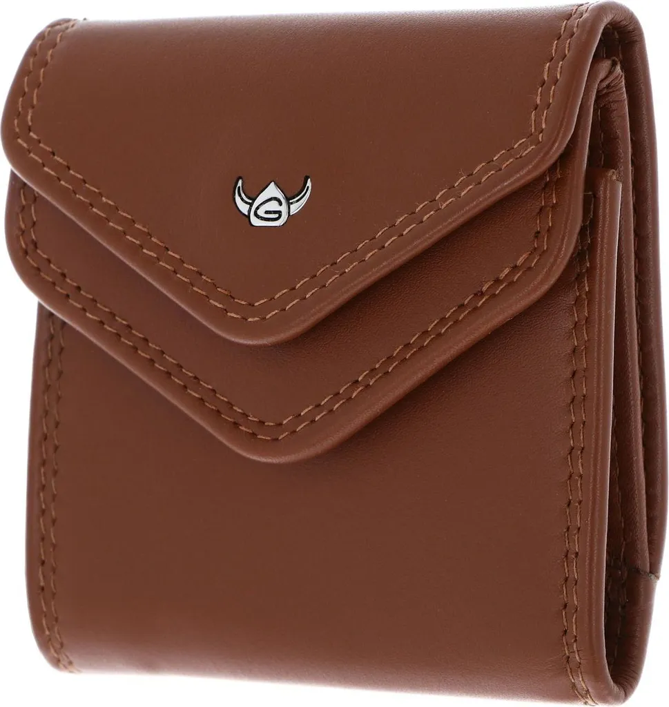 Petit Porte-monnaie Femme en Cuir Brun Cognac - Collection Polo 1005