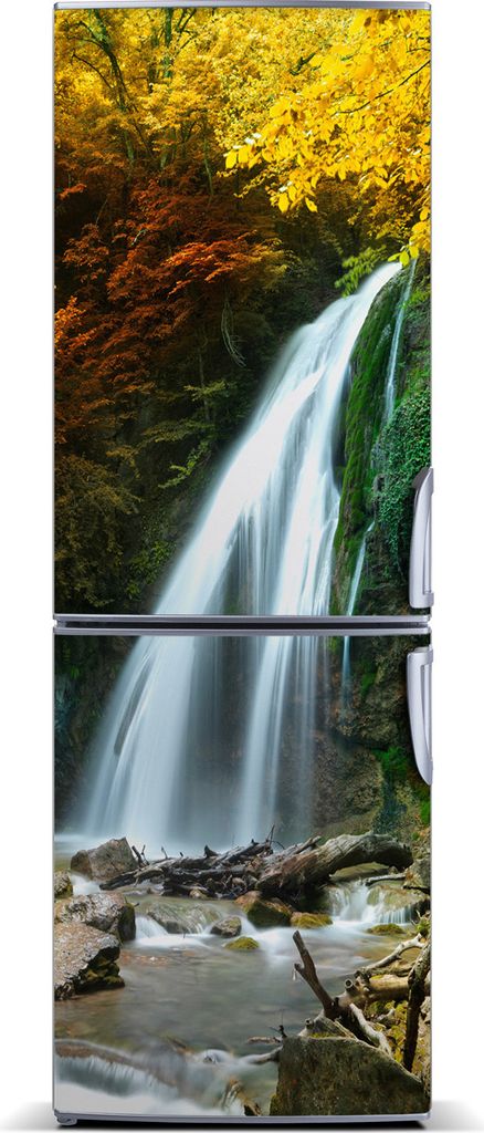 Tulup Kühlschrankdekoration - Magnetmatte - 70 cm x 190 cm - Magnet auf dem Kühlschrank - Wasserfall Im Wald