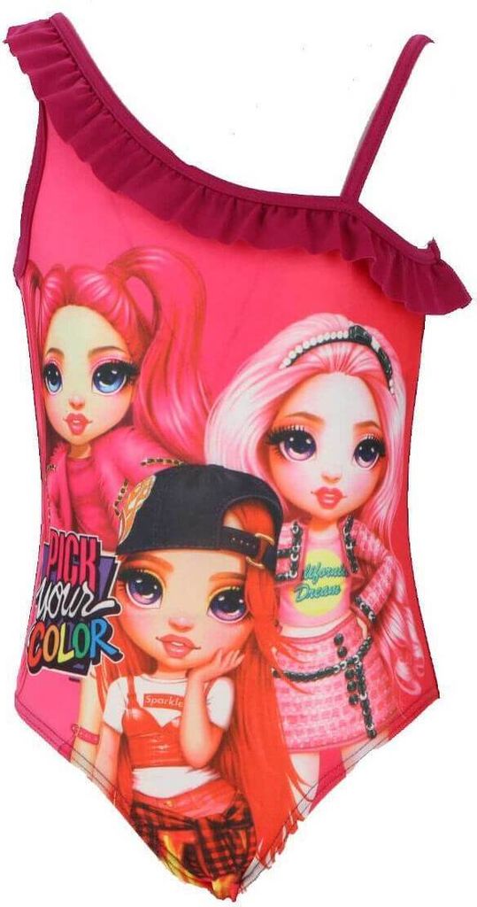Rainbow High Kinder Mädchen Badeanzug Rot-110/116 (5/6 Jahre)