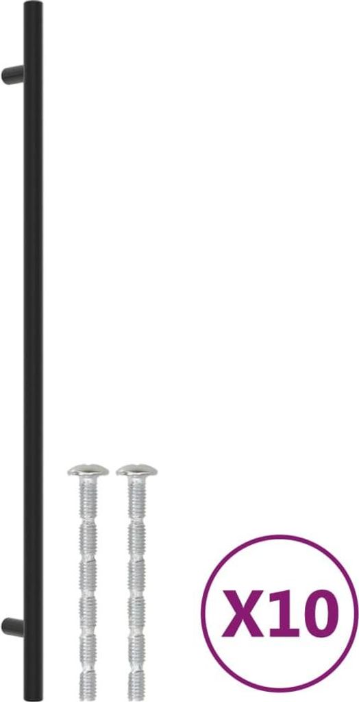 vidaXL Möbelgriffe 10 Stk. Schwarz 320 mm Edelstahl Produktbild 