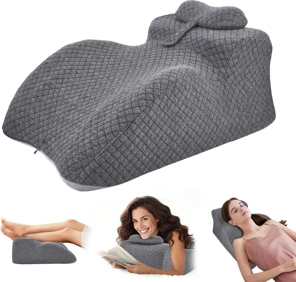 Soulager le mal de dos avec ce coussin de soutien lombaire en mousse grise