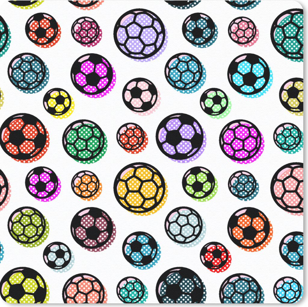 MuchoWow Mauspad Mousepad Muster - Fußball - Sport - Jungen - Kinder - Kinder 20x20 cm - Mousepads - Maus Mat - Pad - Mausunterlage - Desk Mat -...