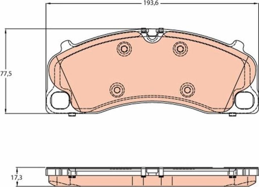 TRW Bremsbeläge Satz Vorne für PORSCHE 911 (991) GDB1952